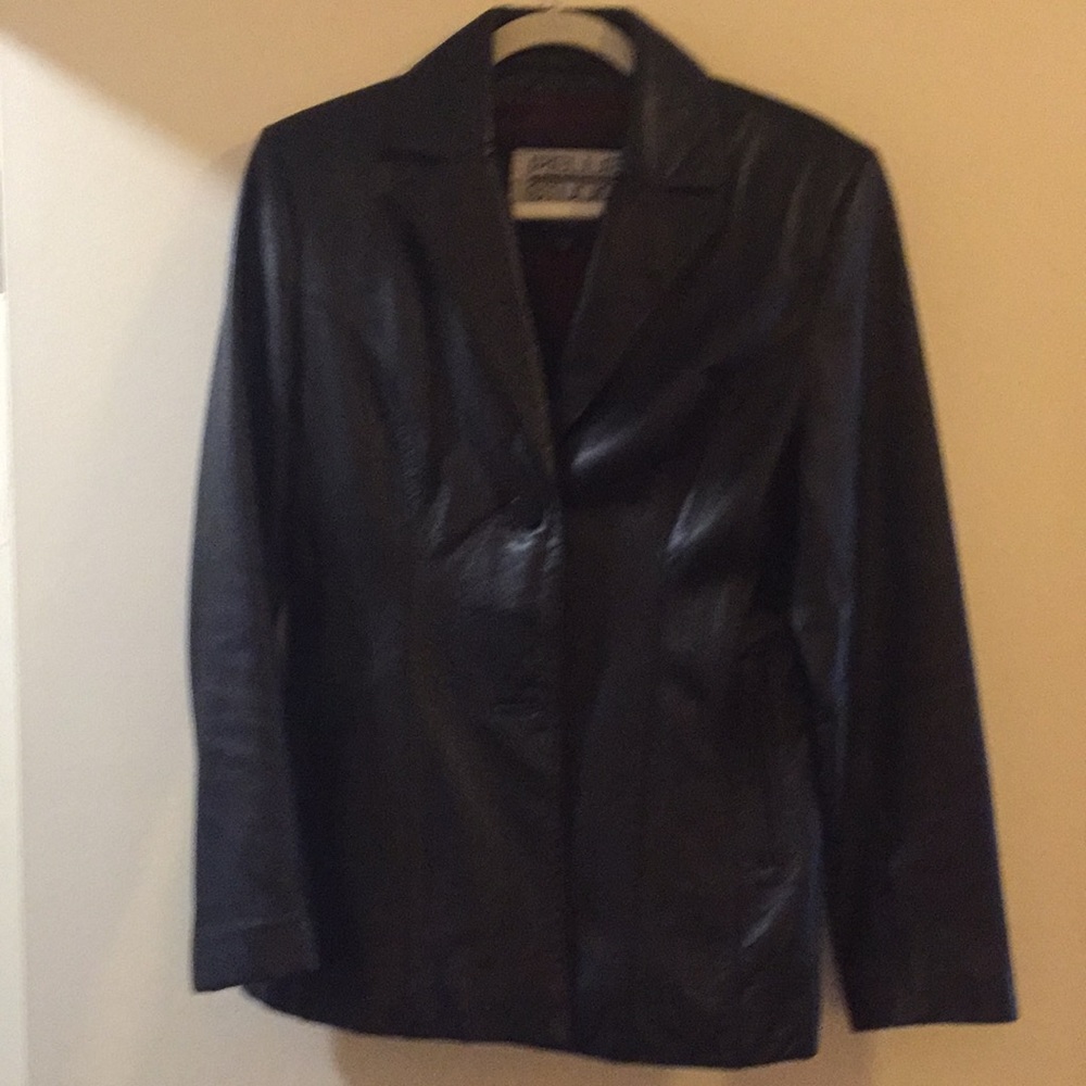 Leather blazer style jacket